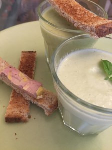 Velouté de courgettes au saint moret